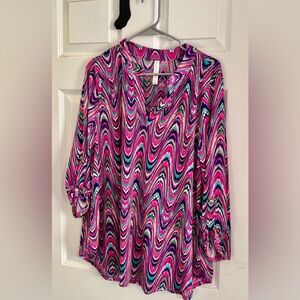 Dear Scarlett Vibrant Multicolor Women's Top